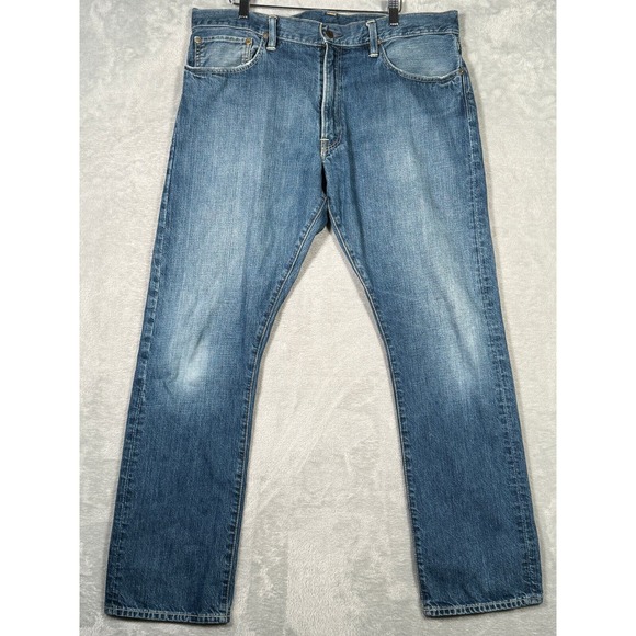 Ralph Lauren Jeans‎ Mens 36x30 (Actual 38x31) Blue Slim Straight 018 - Picture 1 of 15